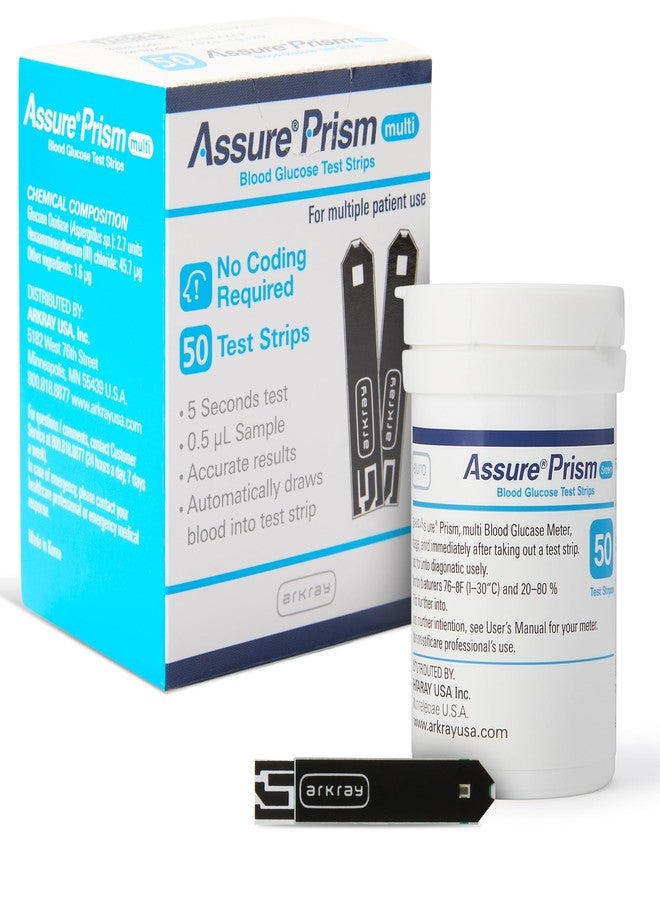 arkray Assure Prism Multi Blood Glucose Test Strips – 0.5 Microliter Sample Size, Accurate & Fast 5-Second Results, Compatible with Assure Prism Multi Glucose Monitoring System, 50 Count - Image 1